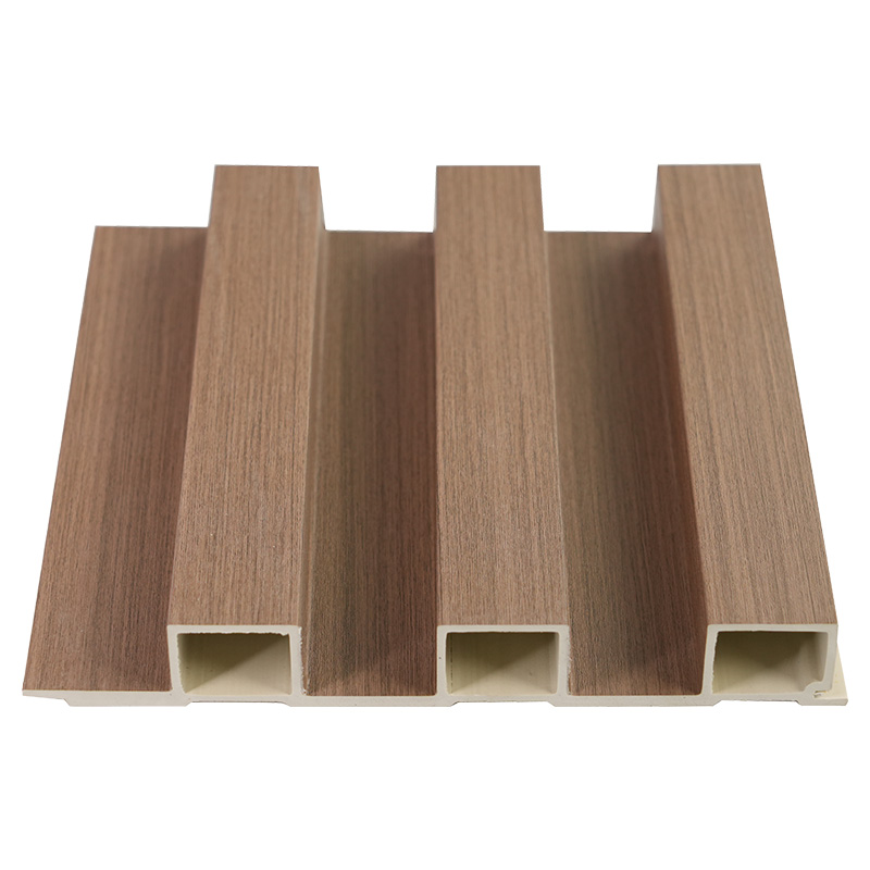 Širina 195 mm Debljina 28 mm Bambusova vlakna Dekorativni drveni utor za unutarnju zgradu 3D drvo-plastika Kompozitni PVC zidni panel